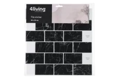 4LIVING LAATTATARRA MARMORI MUSTA 30X30 CM