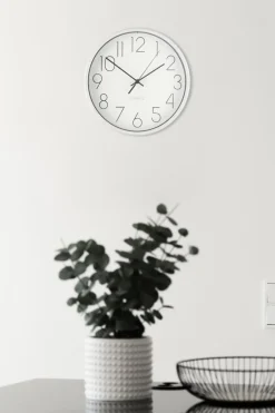 4LIVING SEINÄKELLO HOUR VALKOINEN 25 CM