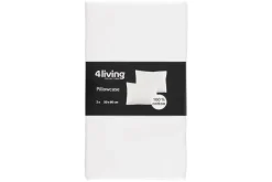4LIVING TYYNYLIINA ELLA 2 KPL 50X60 CM VALKOINEN