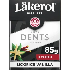 LÄKEROL DENTS LIQUORICE VANILLA 85 G