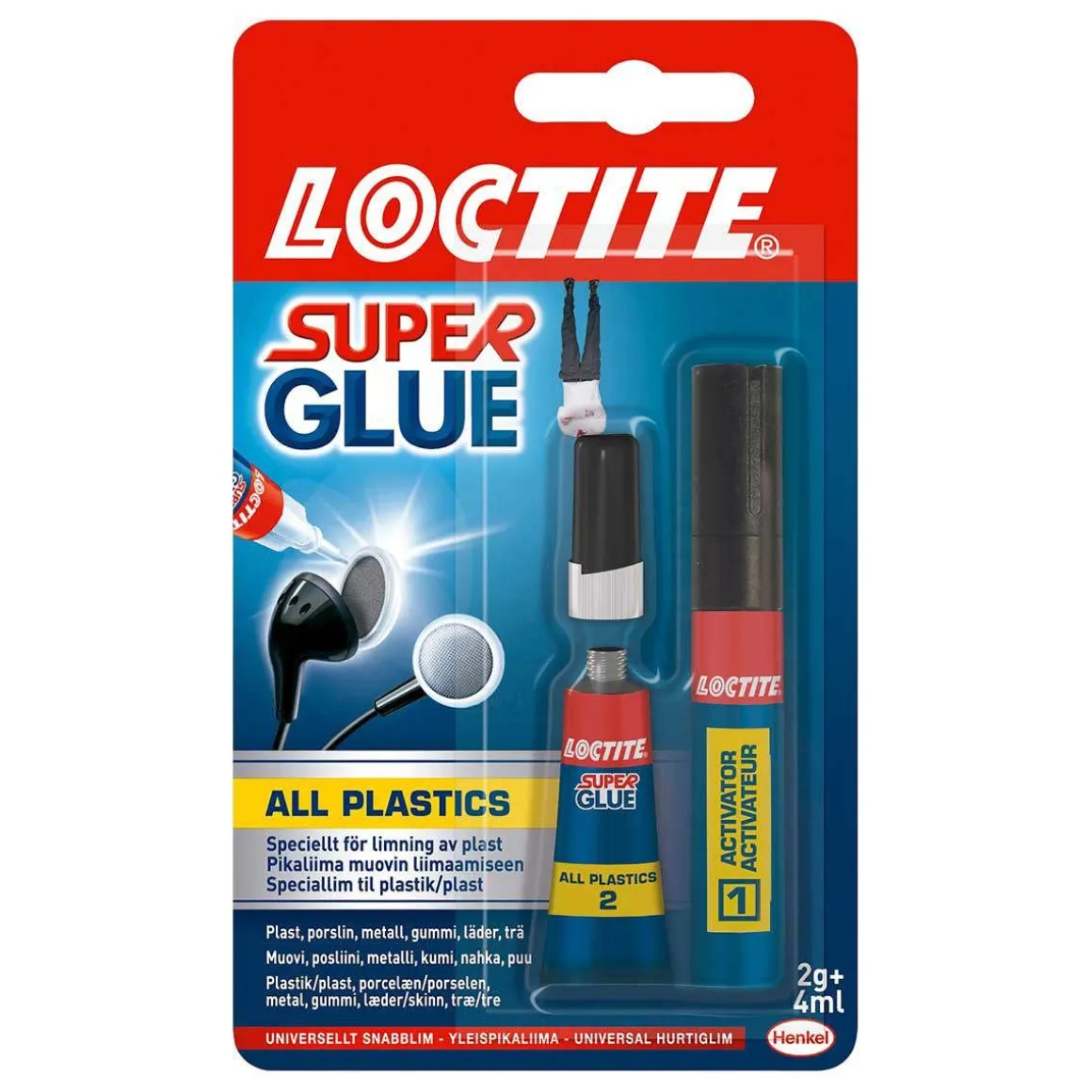 LOCTITE PIKALIIMA MUOVI SUPER GLUE PLASTICS 2G/4ML 2 G