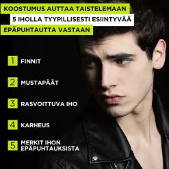 LOREAL MEN EXPERT PURE CARBON KASVOJENPUHDISTUSGEELI EPÄPUHTA 100