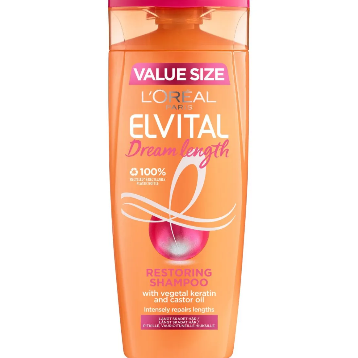 LOREAL ELVITAL DREAM LENGTH RESTORING SHAMPOO PITKILLE, VAURIOI