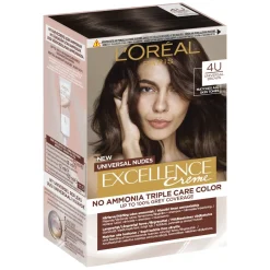 LOREAL EXCELLENCE CREME 4U UNIVERSAL BROWN KESTOVÄRI ILMAN AMM