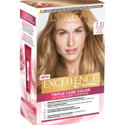 LOREAL EXCELLENCE 7.31 GOLDEN BEIGE BLONDE TUMMANVAALEA KULTATU