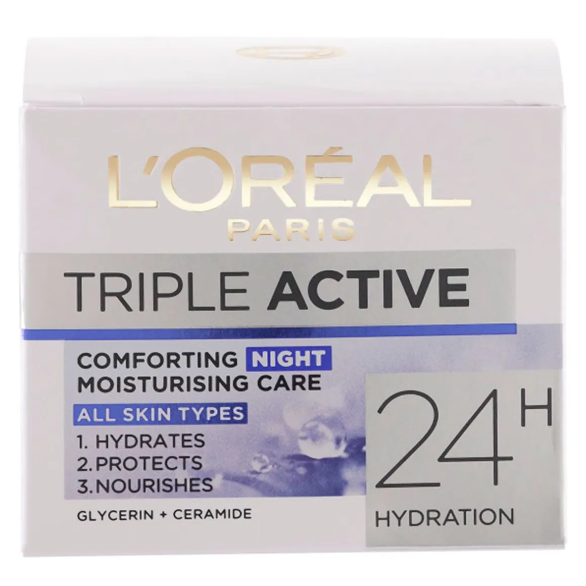 LOREAL TRIPLE ACTIVE KOSTEUTTAVA YÖVOIDE 50 ML
