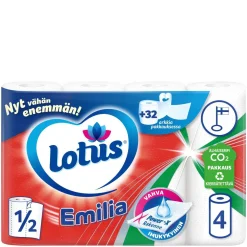 LOTUS EMILIA VALKOINEN TALOUSPAPERI ARKKI 4RLL