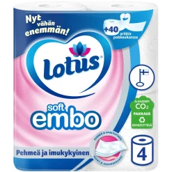 LOTUS SOFT EMBO WC-PAPERI 4RLL