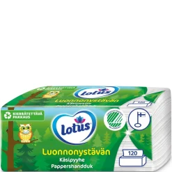 LOTUS LUONNONYSTÄVÄN KÄSIPYYHE 120 KPL