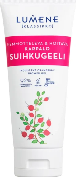 LUMENE  KLASSIKKO HEMMOTTELEVA & HOITAVA KARPALO SUIHKUGEELI 200 ML