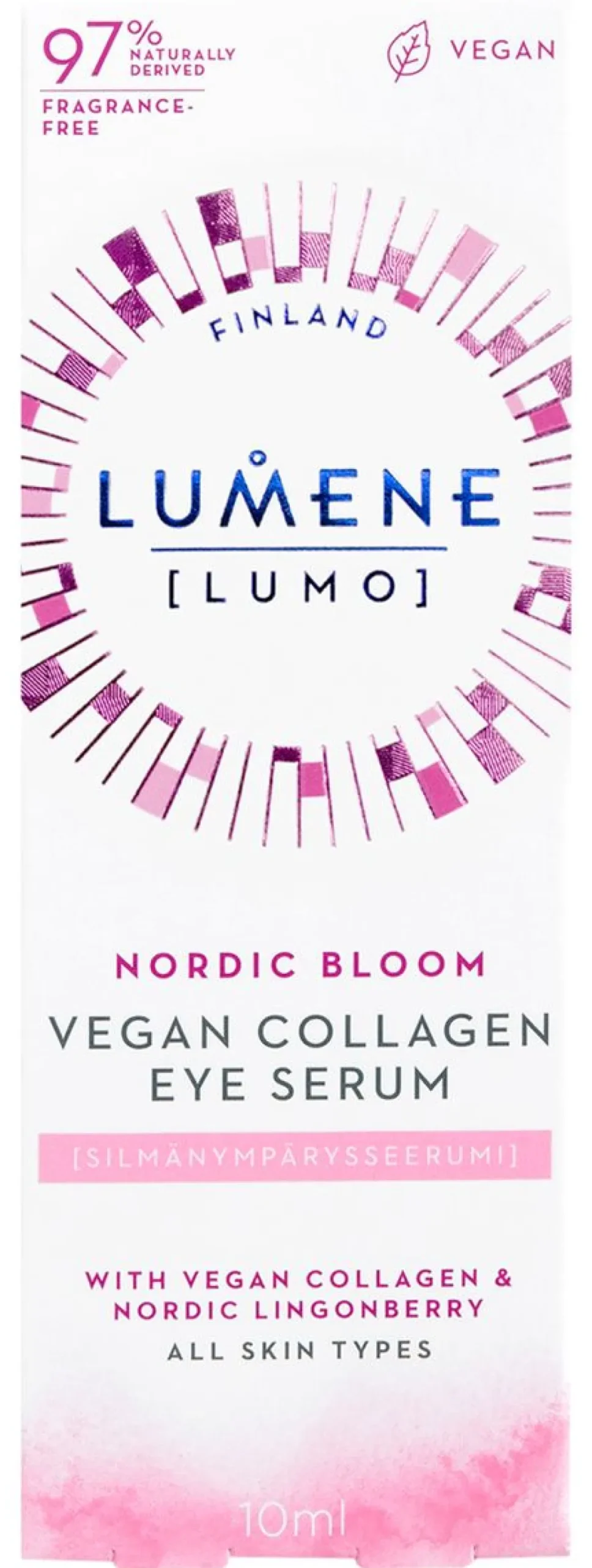 LUMENE LUMO KIMMOISUUTTA LISÄÄVÄ SILMÄNYMPÄRYSSEERUMI 10 ML