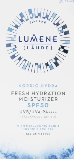 LUMENE LÄHDE TEHOKOSTEUTTAVA PÄIVÄVOIDE SPF50 50 ML
