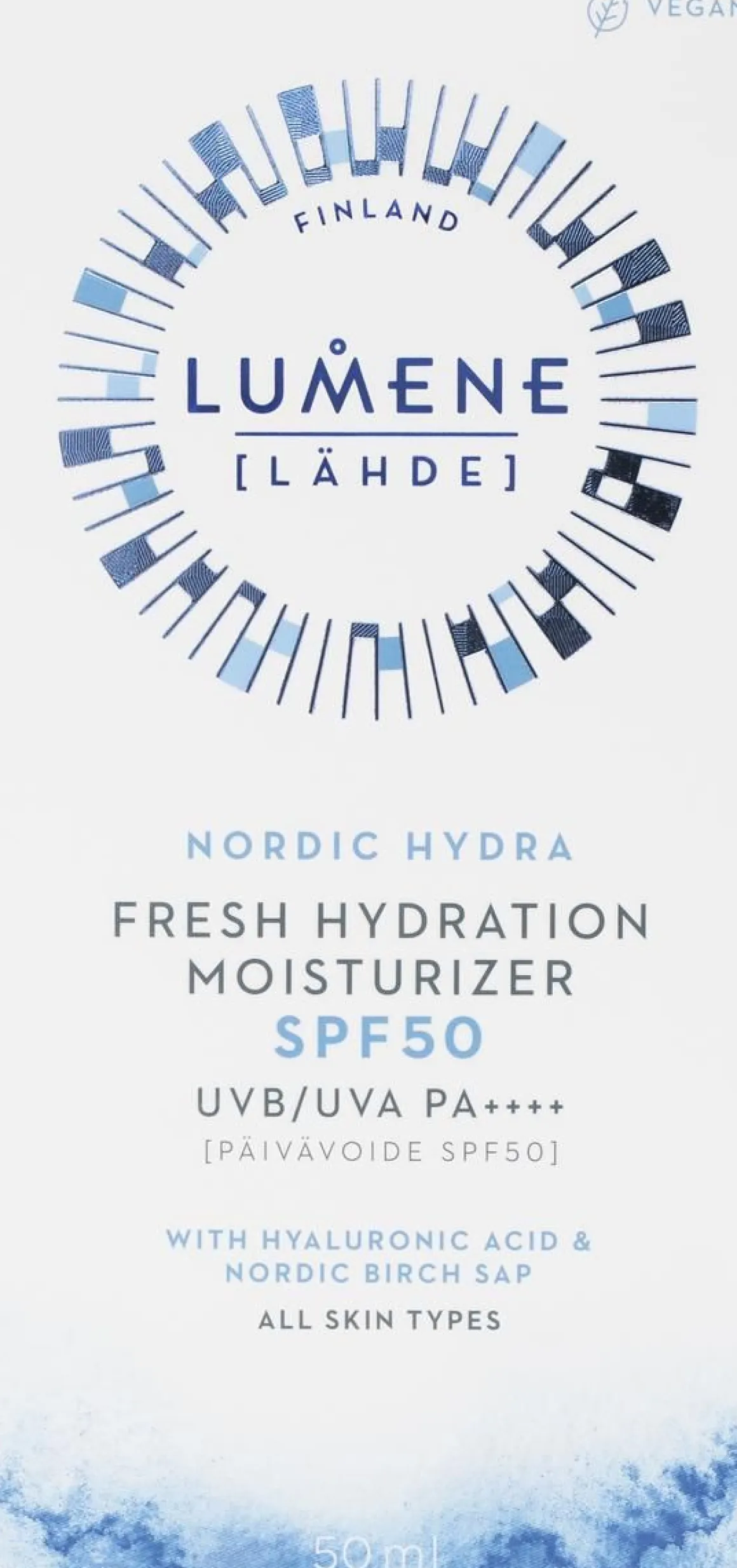 LUMENE LÄHDE TEHOKOSTEUTTAVA PÄIVÄVOIDE SPF50 50 ML