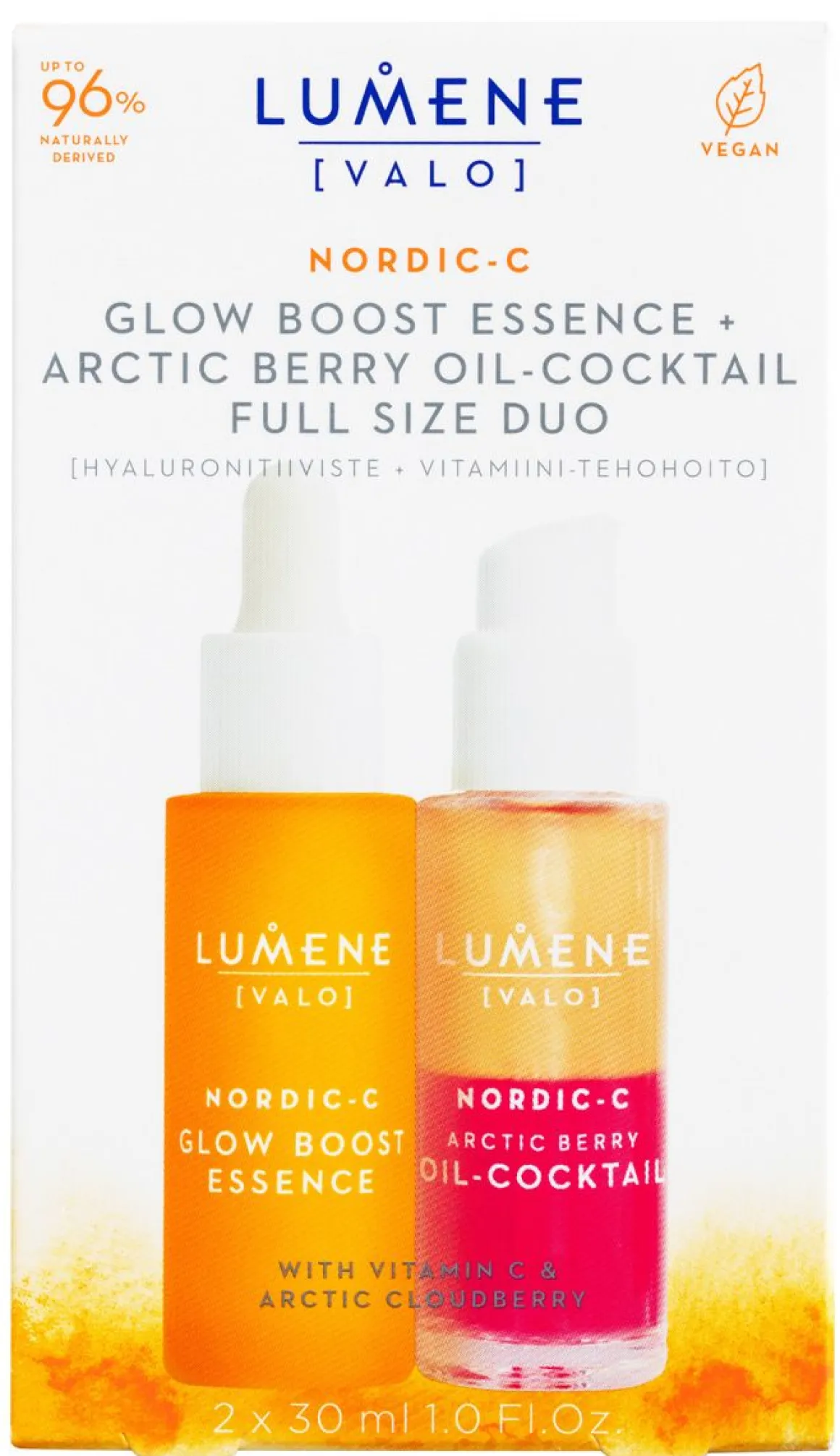 LUMENE VALO HYALURONITIIVISTE + VITAMIINI-TEHOHOITO TUPLAPAKKAU 60