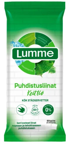 LUMME KEITTIÖ KOSTEAT PUHDISTUSLIINAT 2-PACK 60 KPL