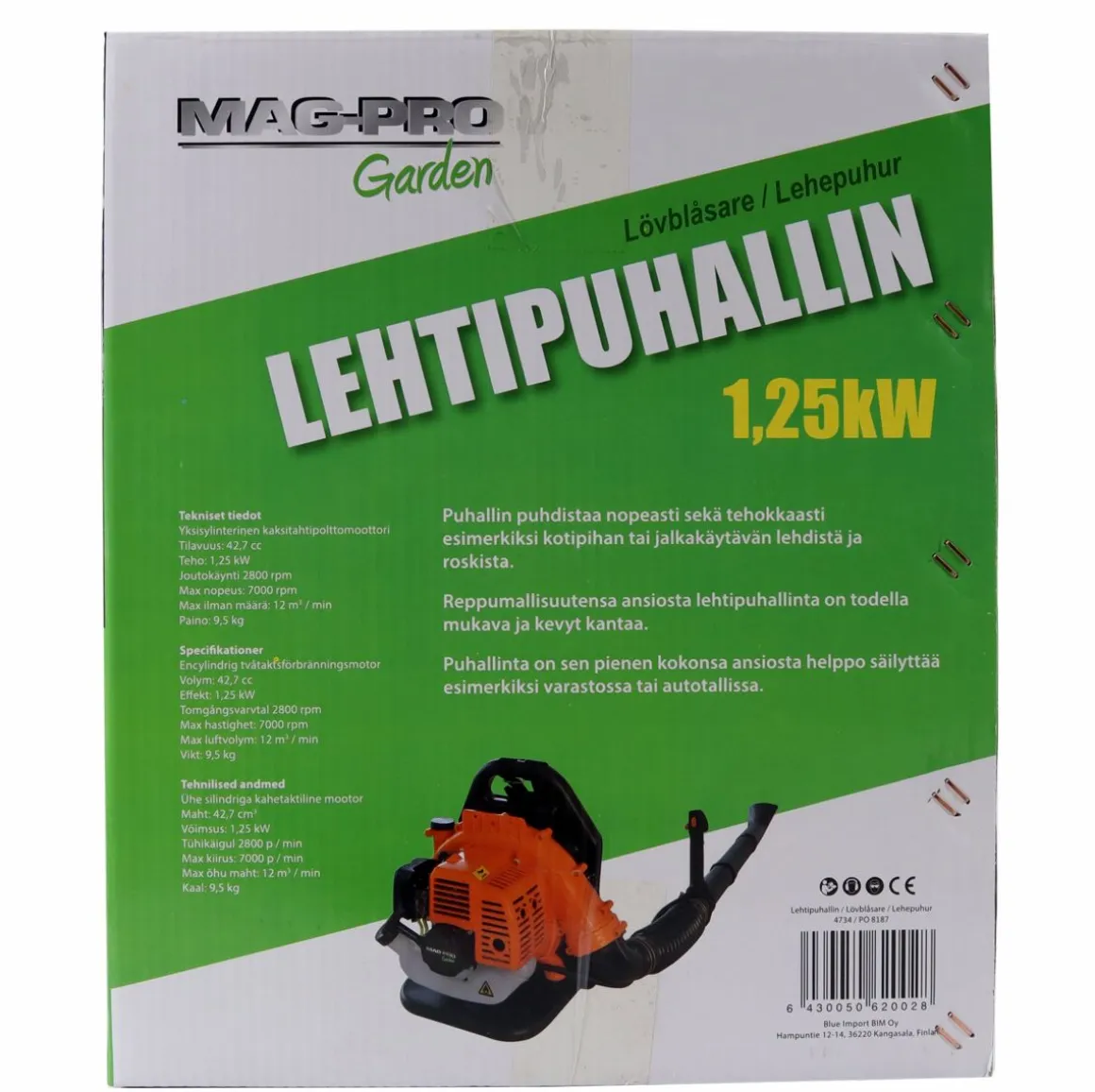 MAG-PRO LEHTIPUHALLIN 1250/1600W, POLTTOMOOTTORI