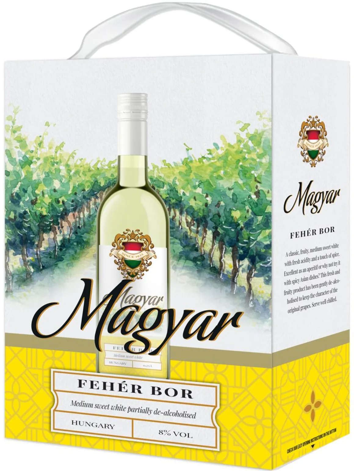 MAGYAR WHITE WINE 8% HANAPAKKAUS 3 L