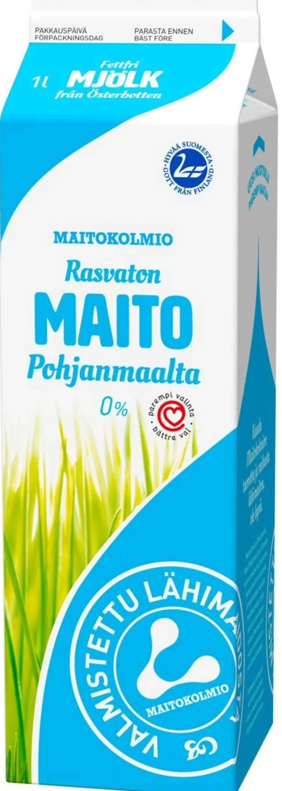 MAITOKOLMIO RASVATON MAITO 1L