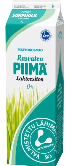 MAITOKOLMIO RASVATON PIIMÄ LAKTON 1L