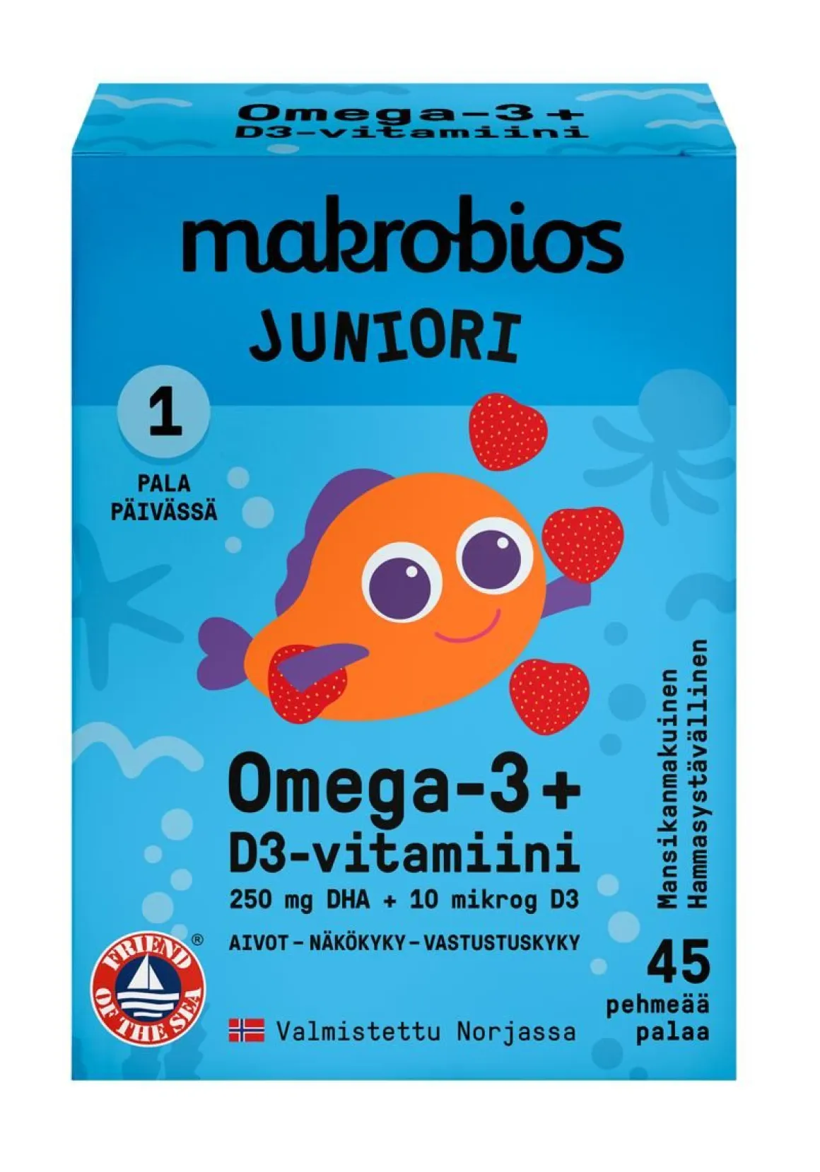 MAKROBIOS JUNIORI OMEGA-3 + D3 45 KPL