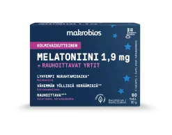 MAKROBIOS KOLMIVAIKUTTEINEN MELATONIINI 1,9MG + RAUHOITTAVAT YR