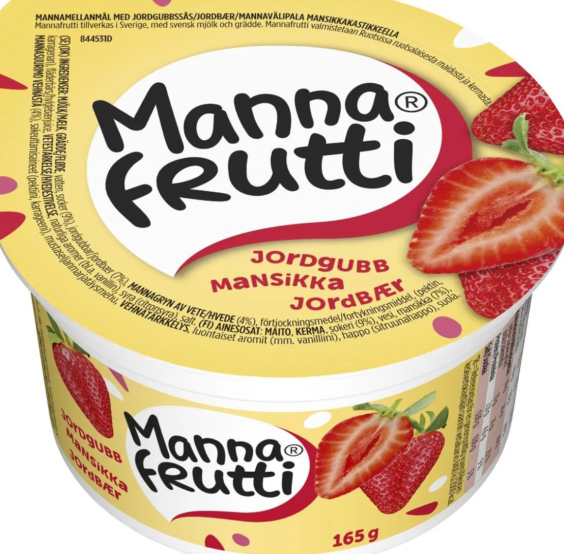 MANNAFRUTTI MANSIKKA 165 G