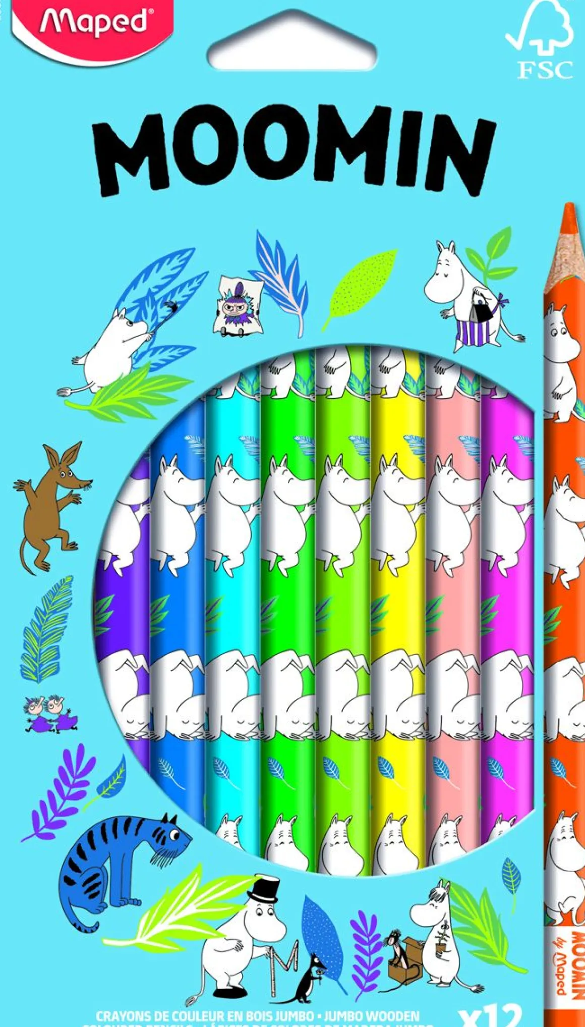 MAPED MOOMIN VÄRIKYNÄ JUMBO 12KPL FSC
