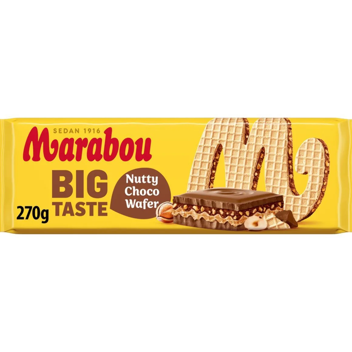 MARABOU BIG TASTE NUTTY CHOCO WAFER SUKLAALEVY 270 G