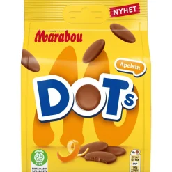 MARABOU DOTS ORANGE SUKLAAMAKEISPUSSI 120 G