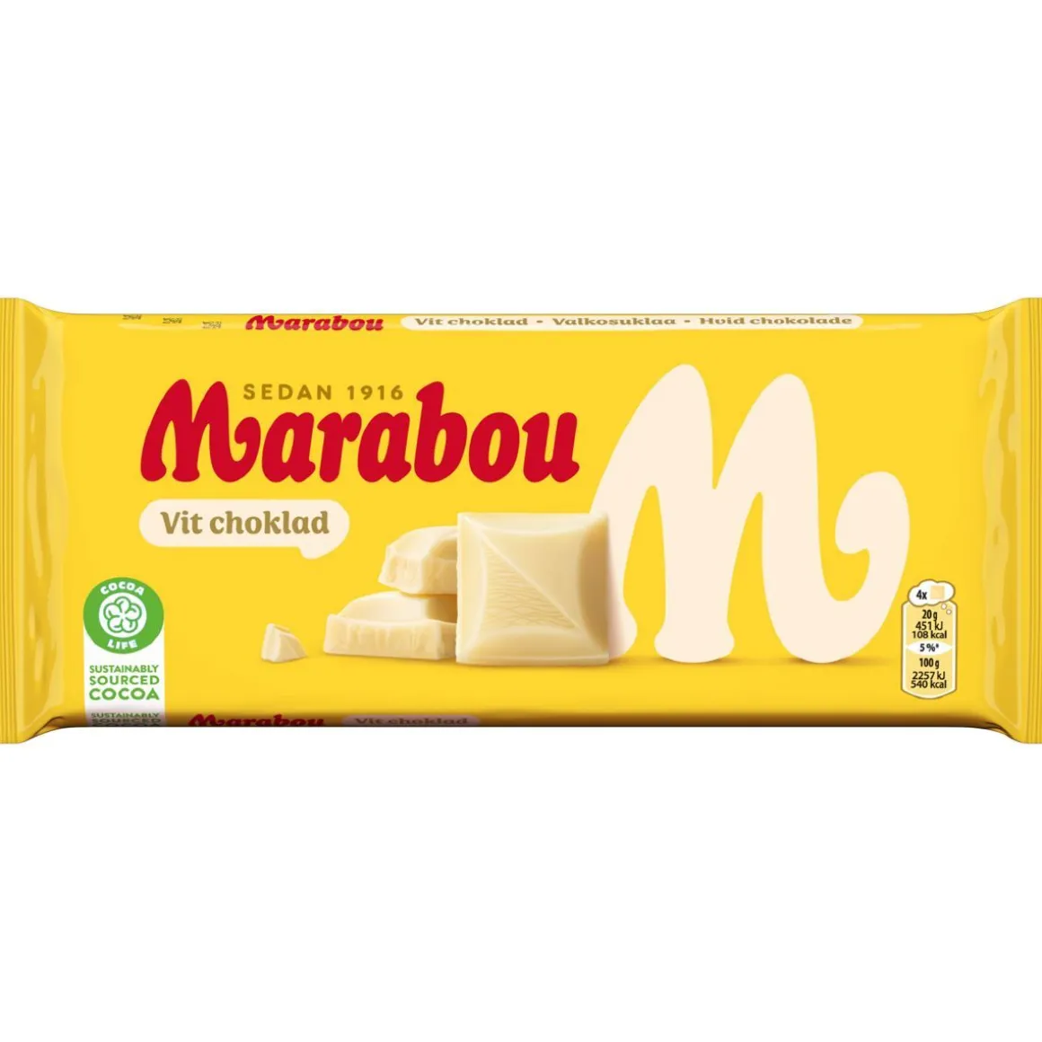 MARABOU WHITE SUKLAALEVY 180 G