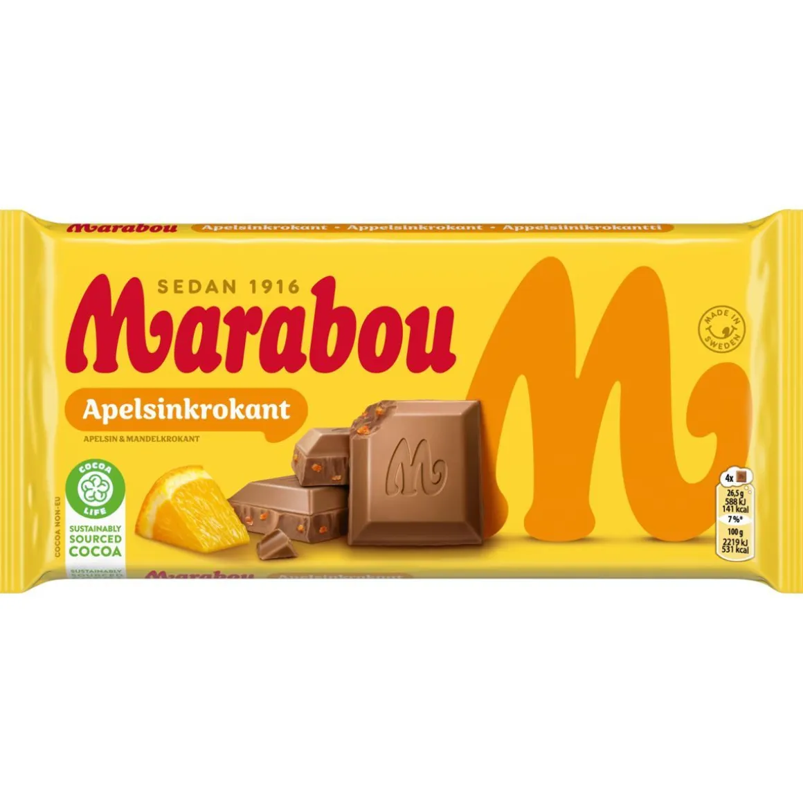 MARABOU APPELSIINIKROKANTTI SUKLAALEVY 200 G