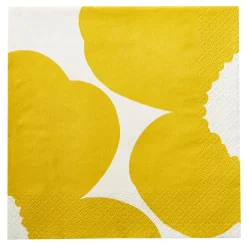 MARIMEKKO LAUTASLIINA ISO UNIKKO KELTAINEN 20KPL/33CM