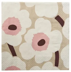 MARIMEKKO LAUTASLIINA UNIKKO BEIGEROOSA 20KPL/24CM