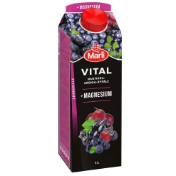 MARLI VITAL MUSTIKKA-ARONIA-RYPÄLE MEHUJUOMA+MAGNESIUM 1L
