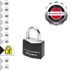 MASTERLOCK RIIPPULUKKO 9120EURTBLK 2X20MM