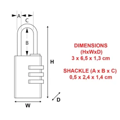MASTERLOCK RIIPPULUKKO NUMEROLUKITUKSELLA 7630EURD 30MM