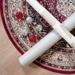 MATTOKYMPPI VISKOOSIMATTO 100CM PYÖREÄ PUNAINEN