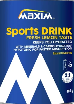 MAXIM SPORTS DRINK FRESH LEMON URHEILUJUOMAJAUHE 480 G