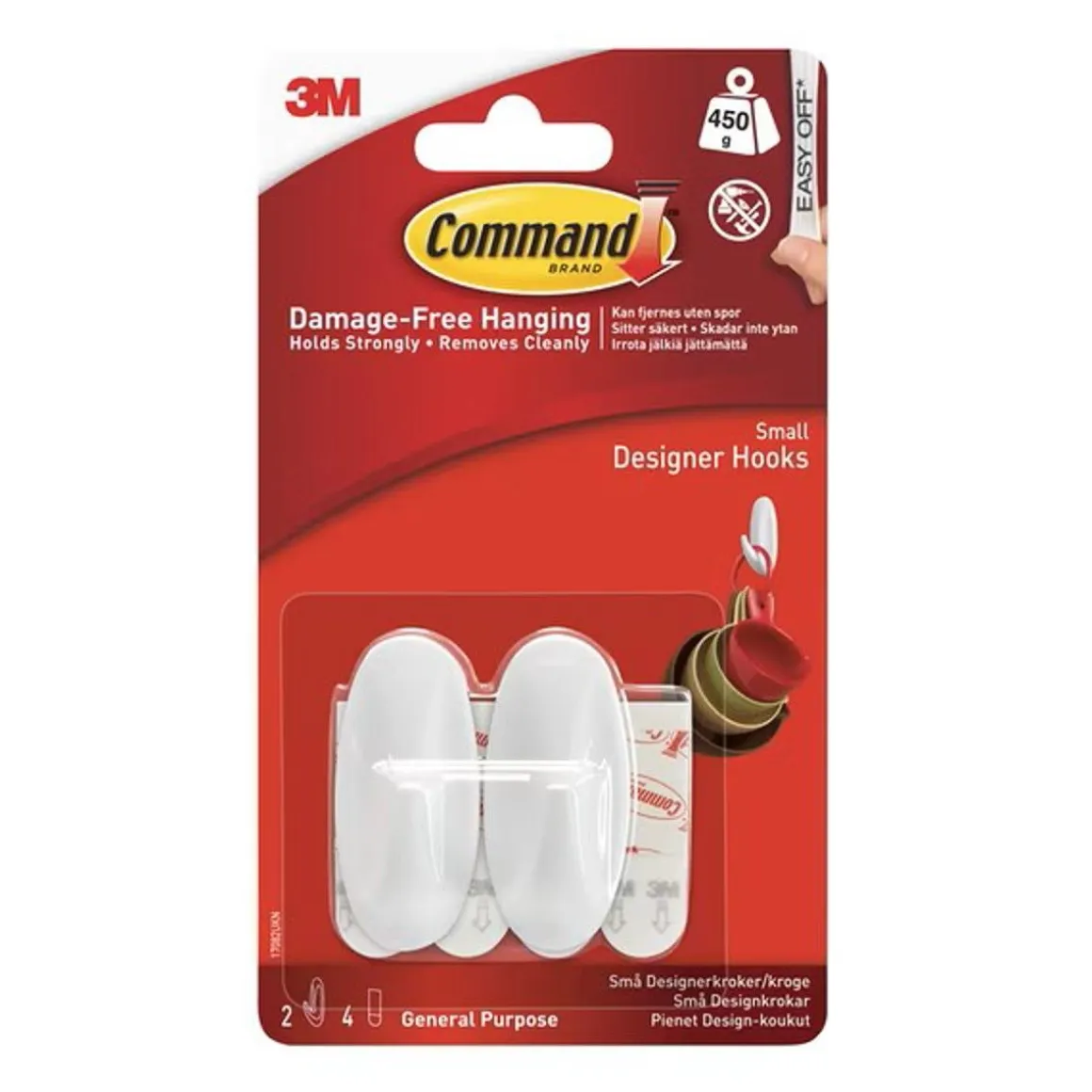 3M COMMAND KOUKKU DESIGN PIENI 2+4