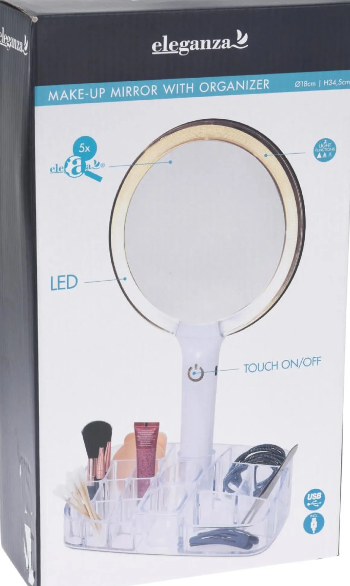 MEIKKIPEILI/ORGANISOIJA LED VALOLLA 20X13X5,5CM