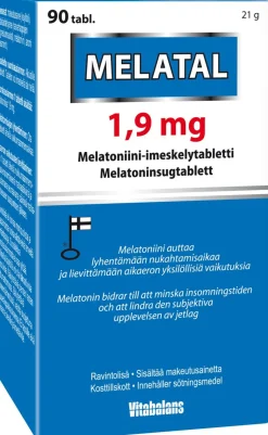MELATAL 1,9MG MELATONIINIVALMISTE 90 KPL