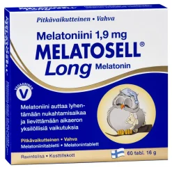 MELATOSELL LONG MELATONIINI 1,9MG 60 KPL