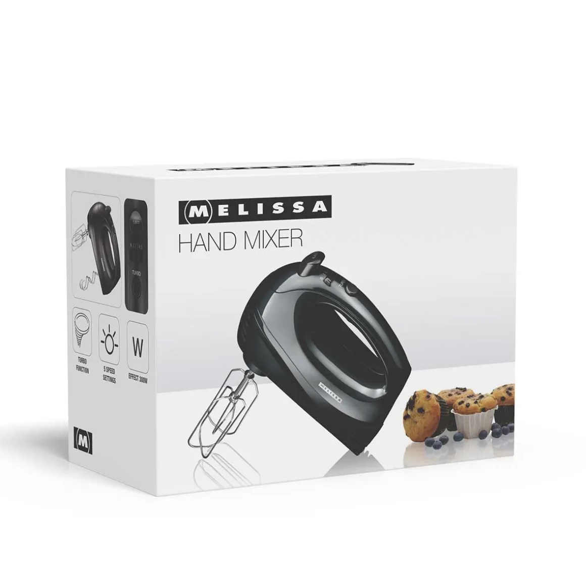 MELISSA KÄSIVATKAIN 300W 5 NOPEUTTA MUSTA