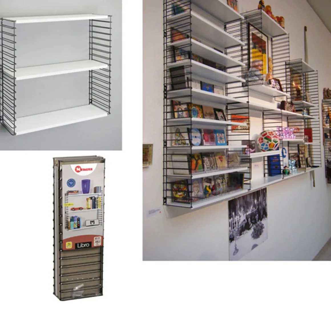 METALTEX LIBRO MODULIHYLLY 70X21X68CM MUSTA