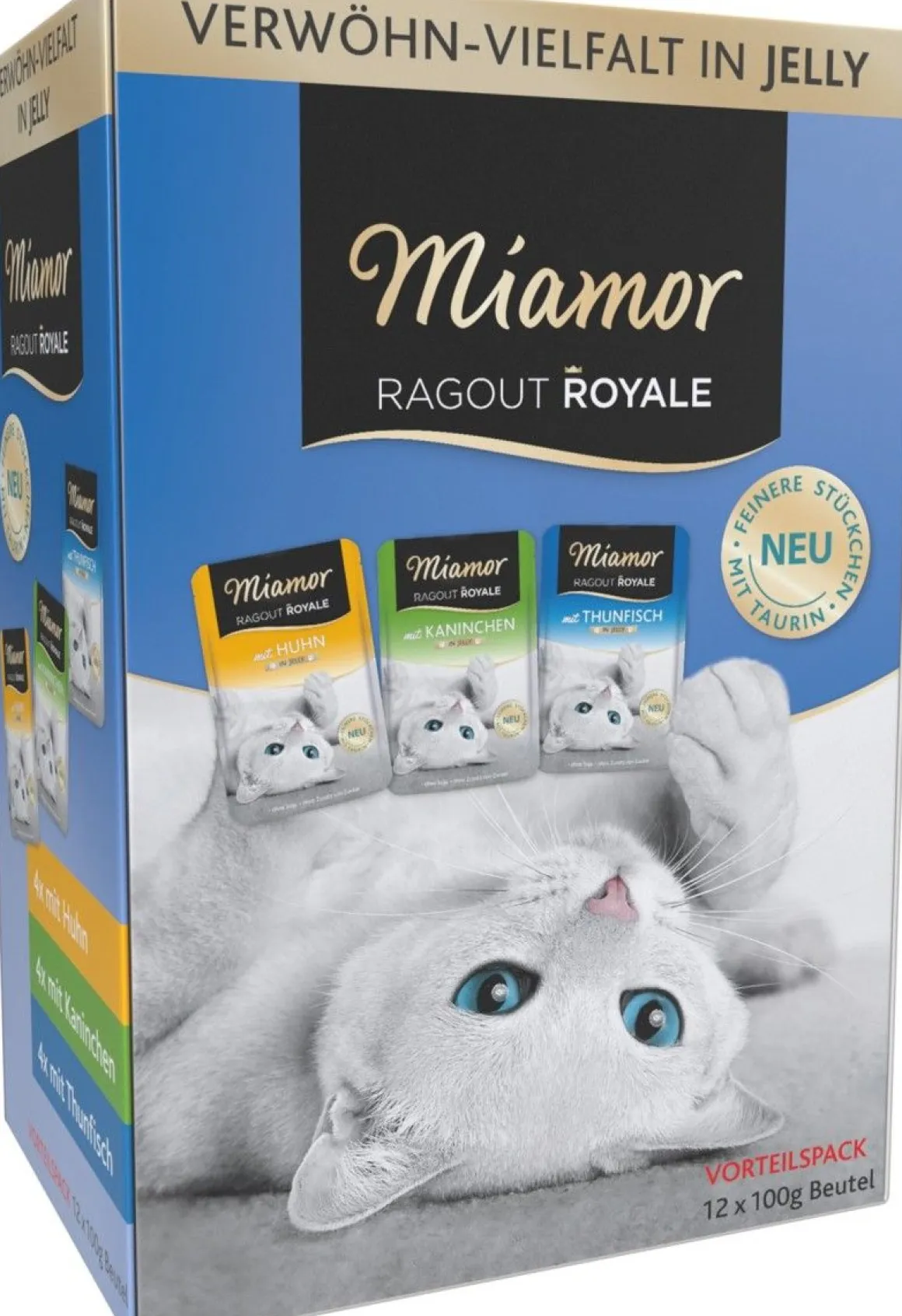 MIAMOR RAGOUT ROYALE KISSAN HYYTELÖLAJITELMA 12*100G KANI/TONNIKALA/KANA