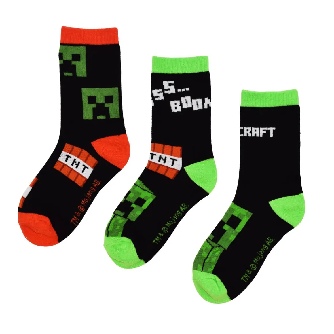 MINECRAFT LASTEN MINECRAFT 3-PACK SUKAT 27-30