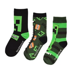 MINECRAFT LASTEN MINECRAFT 3-PACK SUKAT 35-38