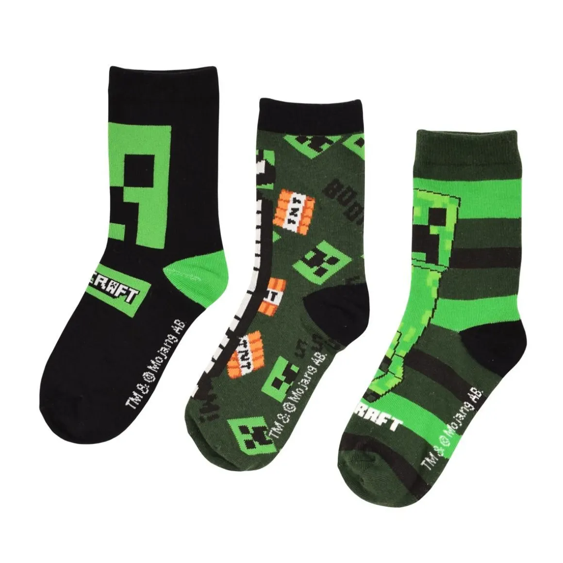 MINECRAFT LASTEN MINECRAFT 3-PACK SUKAT 27-30