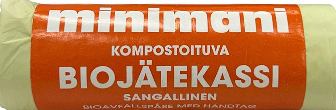 MINIMANI BIOJÄTEKASSI 20L SANGALLINEN 10 KPL