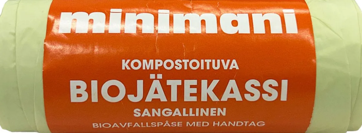 MINIMANI BIOJÄTEKASSI 30L SANGALLINEN 15 KPL